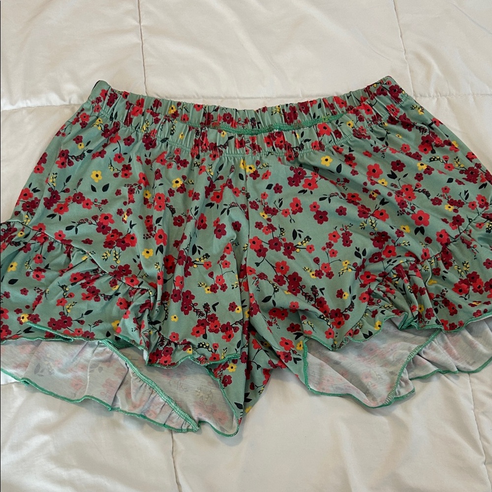 ASOS Green Floral Maternity Women's Shorts